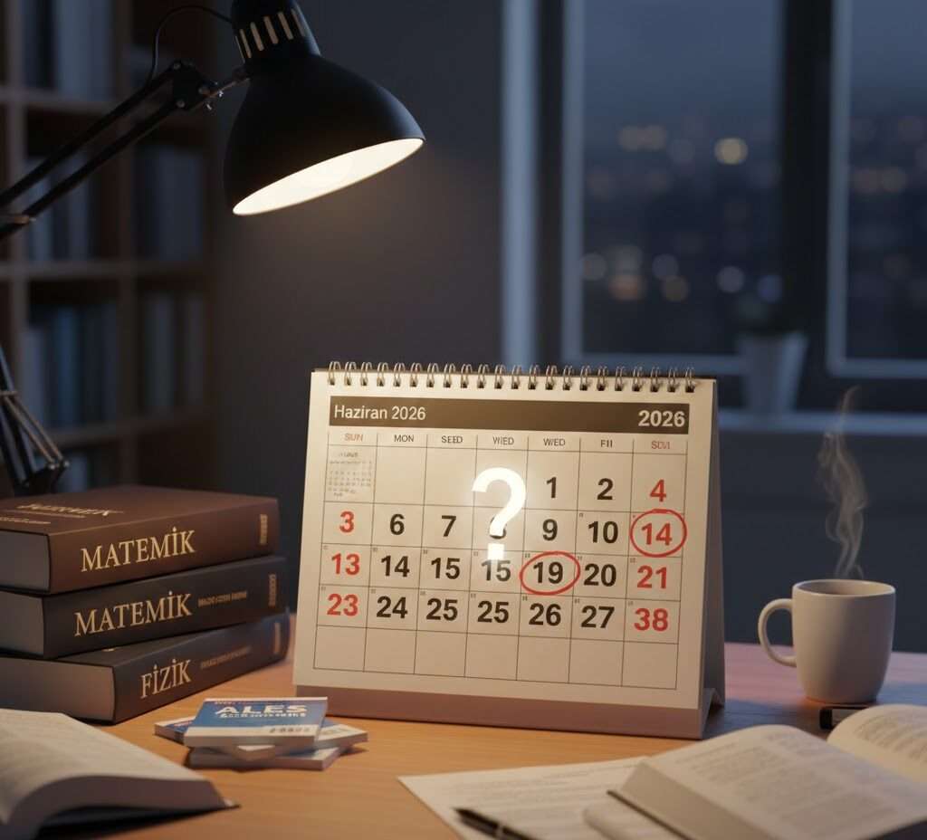 Calendar showing June 2026 dates circled for the predicted 2026 YKS 2. Oturum AYT exam, illustrating the question of the official date.